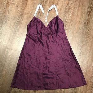 VS - Cross Back Satin Slip - Purple - M